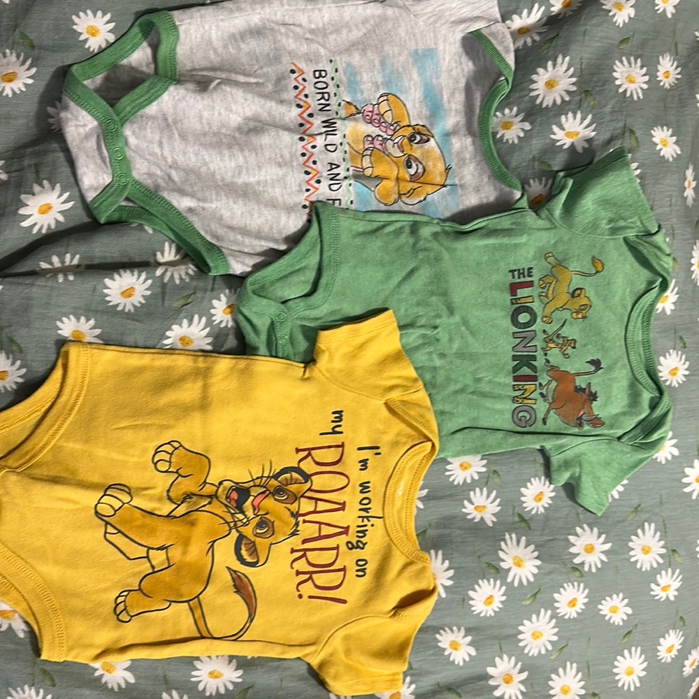 Disney kids 18 month three pack bodysuit
